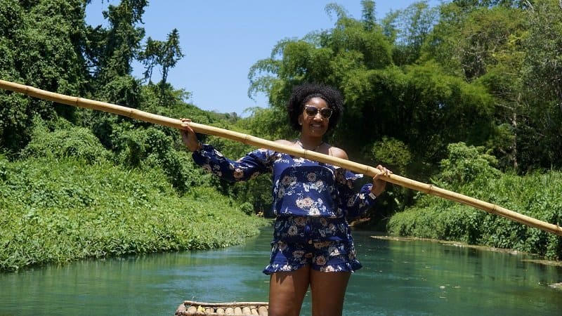 martha brae river rafting +bamboo rafting in jamaica on the martha brae river